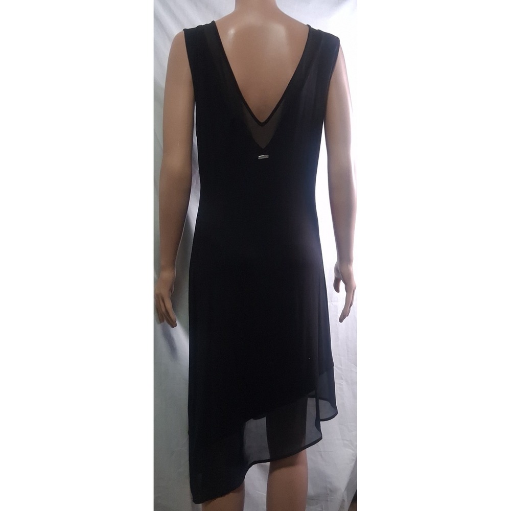Calvin Klein Women's Asymmetrical Hem Swim Cover-Up Dress Black L